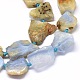 Chapelets de perles en agate avec dentelle bleue naturelle G-O173-004-3