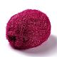 ポリエステルかぎ針編みの糸  きらめくスクラブ糸  食器洗い用  布巾  編み物を飾る工芸品  赤ミディアム紫  10~13x0.5mm  218.72ヤード（200m）/ロール OCOR-G009-01A-2