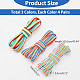 CHGCRAFT 12Pairs 3 Colors Rainbow Striped Polyester Shoelace AJEW-CA0002-34-5