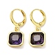 Real 18K Gold Plated Brass Dangle Leverback Earrings EJEW-L268-005G-04-1