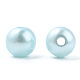 Spray Painted ABS Plastic Imitation Pearl Beads OACR-T015-05B-07-1