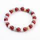 Grade A Shell Pearl Round Beads Stretch Bracelets BJEW-JB03298-02-1