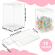 Benecreat 15 pièces rectangle en plastique transparent pvc boîte cadeau emballage CON-BC0007-10-2