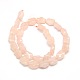 Natural Waved Oval Pink Aventurine Beads Strands G-L247-04-2