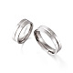 Yilisi 6 Uds 6 estilo 202 y 304 anillo de dedo ranurado de acero inoxidable para hombres y mujeres RJEW-YS0001-01-3