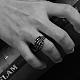 Punk Rock Style 316L Stainless Steel Hollow Skeleton Hand Rings for Men RJEW-BB10161-8-3