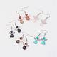 Natural & Synthetic Mixed Stone Bead Dangle Earrings EJEW-JE02333-1