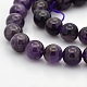 Natural Amethyst Round Beads Strands G-N0120-11B-10mm-1