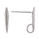 Accessoires pour boucles d'oreilles en argent sterling rhodié 925 X-STER-K168-118P-3