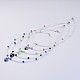 Glass Seed Beads Pendants Necklaces NJEW-JN01676-1
