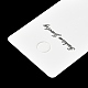 折り紙ジュエリーディスプレイカード  ネックレスブレスレットの収納に  ワードファッションジュエリーと長方形  ホワイト  14x5x0.03cm  穴：10mm CDIS-M006-04-3
