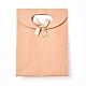 Sacs cadeaux en papier kraft avec motif nœud en ruban CARB-WH0009-05A-1