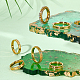 Unicraftale 12 個 6 サイズクリスタルラインストーン溝付き指輪セット  女性のためのステンレス鋼ジュエリー  ゴールドカラー  内径：16~21.2mm  2pcs /サイズ RJEW-UN0002-72G-2