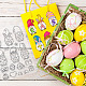 GLOBLELAND Easter Gnome Clear Stamps Easter Words Silicone Stamps Easter Egg Rubber Transparent Seal Stamps for Card Making DIY Scrapbooking Photo Album Decoration DIY-WH0167-57-0130-3