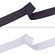 BENECREAT 1-Inch 11 Yard White Black Foldover Elastic Stretch FOE Elastic Ribbon for Hairbands Hair Ties and Bows OCOR-BC0012-18-4