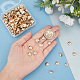 Sunnyclue 1 boîte de 200 bouchons de perles en argent de 10 mm avec boucle et fermoir rond pendants pour la fabrication de bijoux KY-SC0001-68LG-3