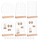 OLYCRAFT 6 Sets Acrylic Earring Stand Display Clear Earrings Display Pegboards Earring Holders with Wood Base & 12pcs Double-side Tape for Earring Display - Rectangle & Arch & Round ODIS-OC0001-49-1