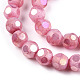 Brins de perles de verre dépolies opaques EGLA-N006-076G-3