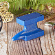Diy鉄アンビルツール  ジュエリーベンチブロック  ホーン  ブルー  9.2x3.5x5.5cm TOOL-WH0102-01-5