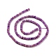 Lepidolita natural / hebras de perlas de piedra de mica púrpura G-H278-03A-3