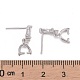 925 orecchino a bottone in argento sterling placcato rodio STER-F048-34P-4