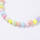 Solide Chunky Bubblegum Acryl Ball Perlen Kinder Halsketten NJEW-JN02091-04-2