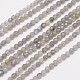 Facetas hebras de perlas redondas labradorita natural G-I156-03-3mm-1