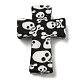 Cross with Skull Silicone Focal Beads SIL-G006-02H-1
