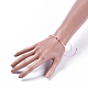 Verstellbarer Nylonfaden geflochtene Perlen Armbänder BJEW-JB04379-03-4