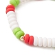 Bracelets extensibles en perles d'argile polymère faits à la main pour femmes BJEW-MZ00042-02-4