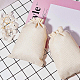 BENECREAT 25PCS Burlap Bags with Drawstring Gift Bags Jewelry Pouch for Wedding Party Treat and DIY Craft - 9 x 6.7 Inch ABAG-BC0001-07A-17x23-7