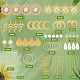 SUNNYCLUE 1 Box 8 Pairs Sunflower Earrings Dangle Making Starter Kit Sun Moon Charms Spring Leaf Charm Daisy Charms Pearl Glass Beads for Jewelry Making Kits Beginners Adults Women DIY Craft Supplies DIY-SC0020-30-2