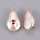 Natural Cultured Freshwater Pearl Pendants PEAR-F008-31G-06-2
