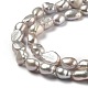 Fili di perle di perle d'acqua dolce coltivate naturali PEAR-L033-30C-2