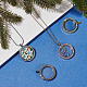 Плоские круглые сплав горный хрусталь магнитные медальон подвески PALLOY-PH0013-39-4
