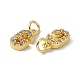 Real 18K Gold Plated Brass Micro Pave Clear Cubic Zirconia Charms KK-E068-VB452-G-3