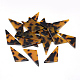 セルロースアセテート（樹脂）ペンダント  三角形  ゴールデンロッド  42.5x17.5x2.5mm  穴：1.5mm KY-S127C-A301-1