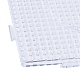 5x5mmDIYヒューズビーズに使用正方形ABCプラスチックペグボード  アイロン用紙とプラスチックヒューズビーズピンセット付き  透明  138x138x5mm DIY-X0293-81-3
