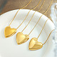 Colliers pendentif coeur en acier titane WG55877-01-2