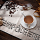 Alfombrillas de algodón y lino con motivo de café AJEW-WH0201-013-6