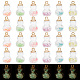Arricraft 48pcs 6 couleurs pendentifs en verre lumineux GLAA-AR0001-39-1