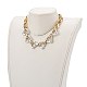 Halsketten mit Acryl- und CCB-Kunststoffketten NJEW-JN03329-02-4
