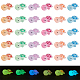 Sunnyclue 36 piezas 6 colores resina translúcida luminosa cabujones de animales marinos RESI-SC0002-83-1