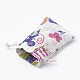 Chaton polycoton (coton polyester) pochettes d'emballage sacs à cordon ABAG-T006-A08-5