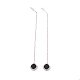 Long Chain with Enamel Rhombus Dangle Stud Earrings EJEW-A067-03P-3