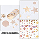 Pandahall elite 3 pz 3 stile carta glitter cerchio stella ghirlanda HJEW-PH0001-50-4