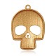 Skull Spray Painted Frosted Alloy Big Pendants PALLOY-F048-01G-2