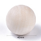 天然木製丸玉  DIY装飾木工ボール  未完成の木製の球  穴なし/ドリルなし  染色されていない  無鉛の  アンティークホワイト  39~40mm WOOD-T014-40mm-3