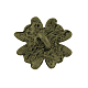チベットスタイル合金の花のボタン  1穴  カドミウムフリー＆ニッケルフリー＆鉛フリー  アンティークブロンズ  14x14x5.5mm  穴：2mm  約545個/1000g TIBE-2736-AB-NR-2