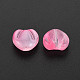 Perles de verre peintes par pulvérisation transparentes deux tons GLAA-T022-24-C06-2